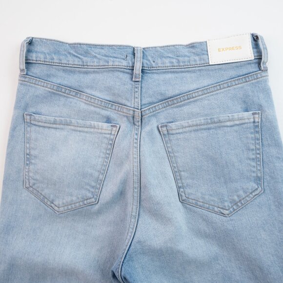 EXPRESS Mom Jean Super High Rise distressed jeans size 2P - Picture 8 of 10